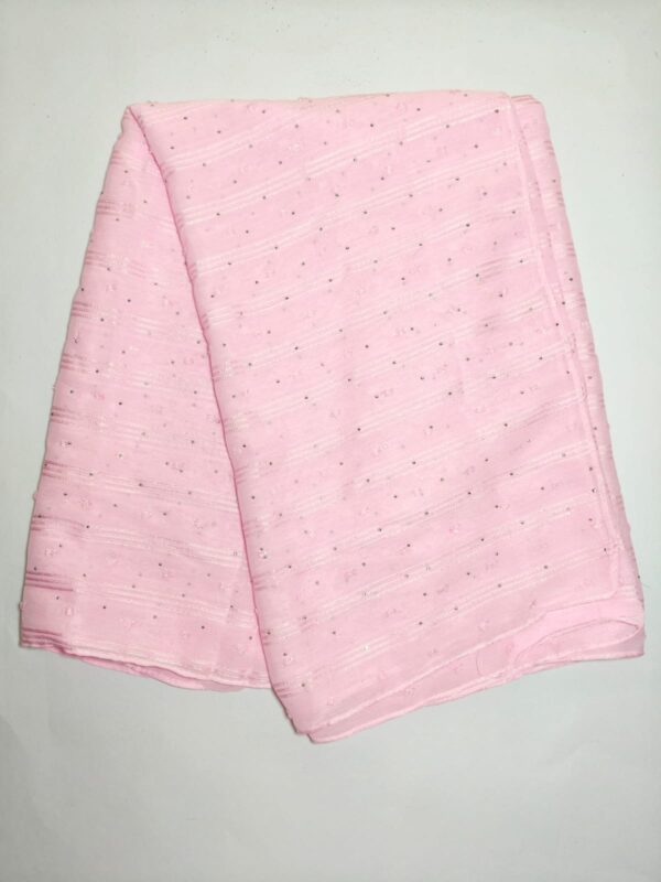 Baby pink ministone Crinkled hijab - hijabshop.in - 2