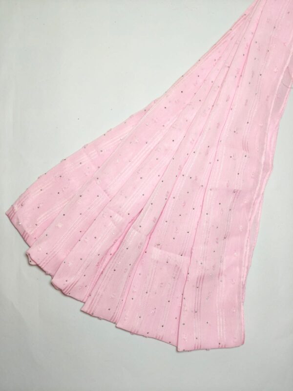Baby pink ministone Crinkled hijab - hijabshop.in
