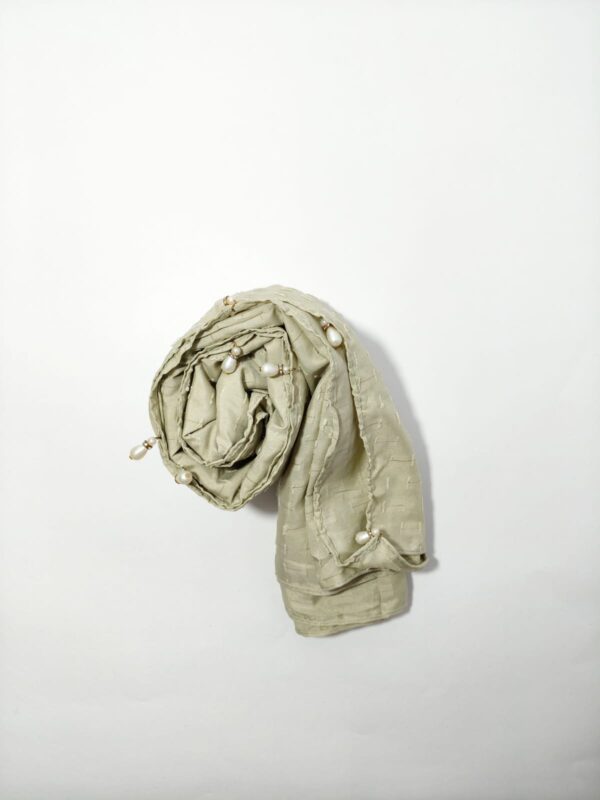 Beige textured hijab - hijabshop.in
