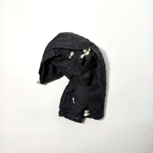 Black textured hijab - hijabshop.in