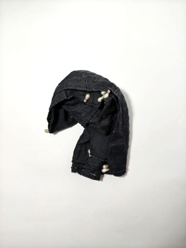 Black textured hijab - hijabshop.in