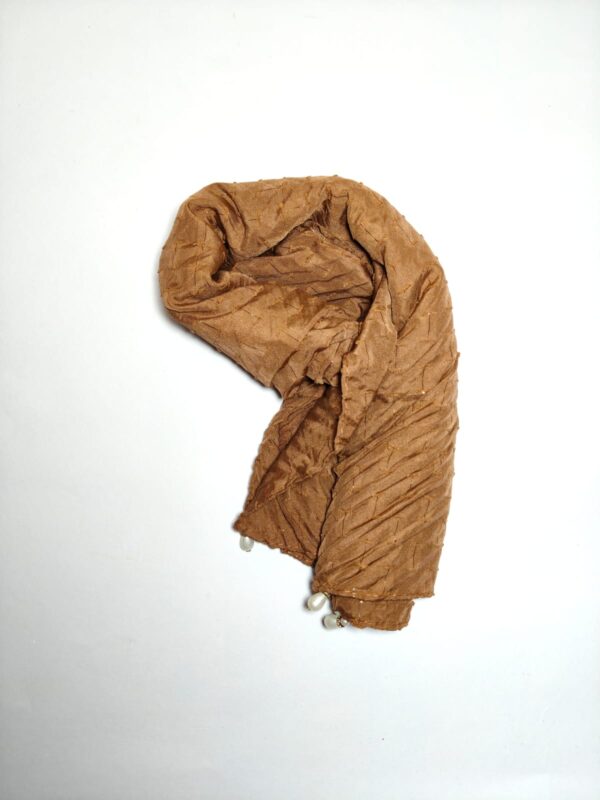 Brown textured hijab - hijabshop.in
