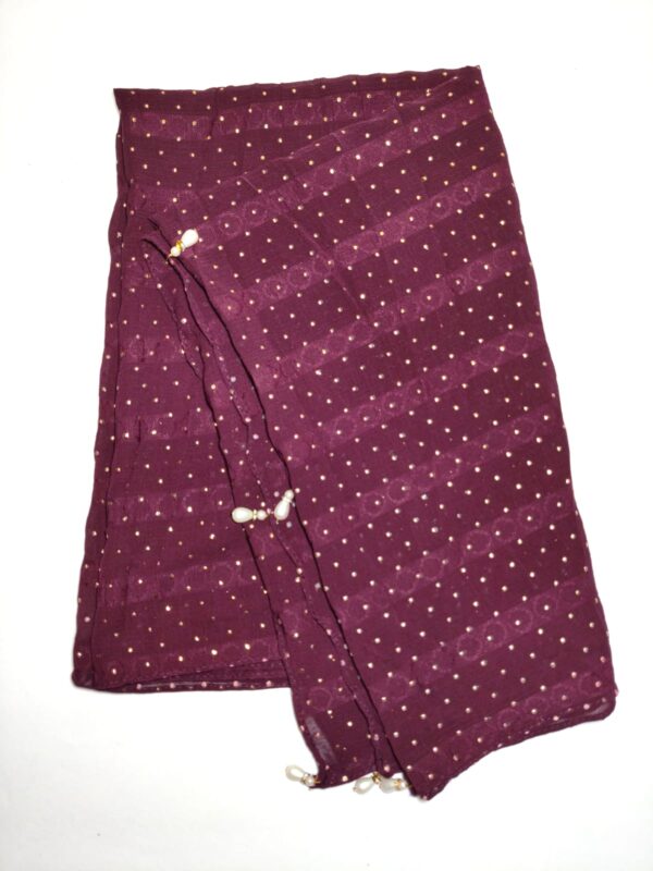 Burgundy textured hijab - hijabshop.in 2