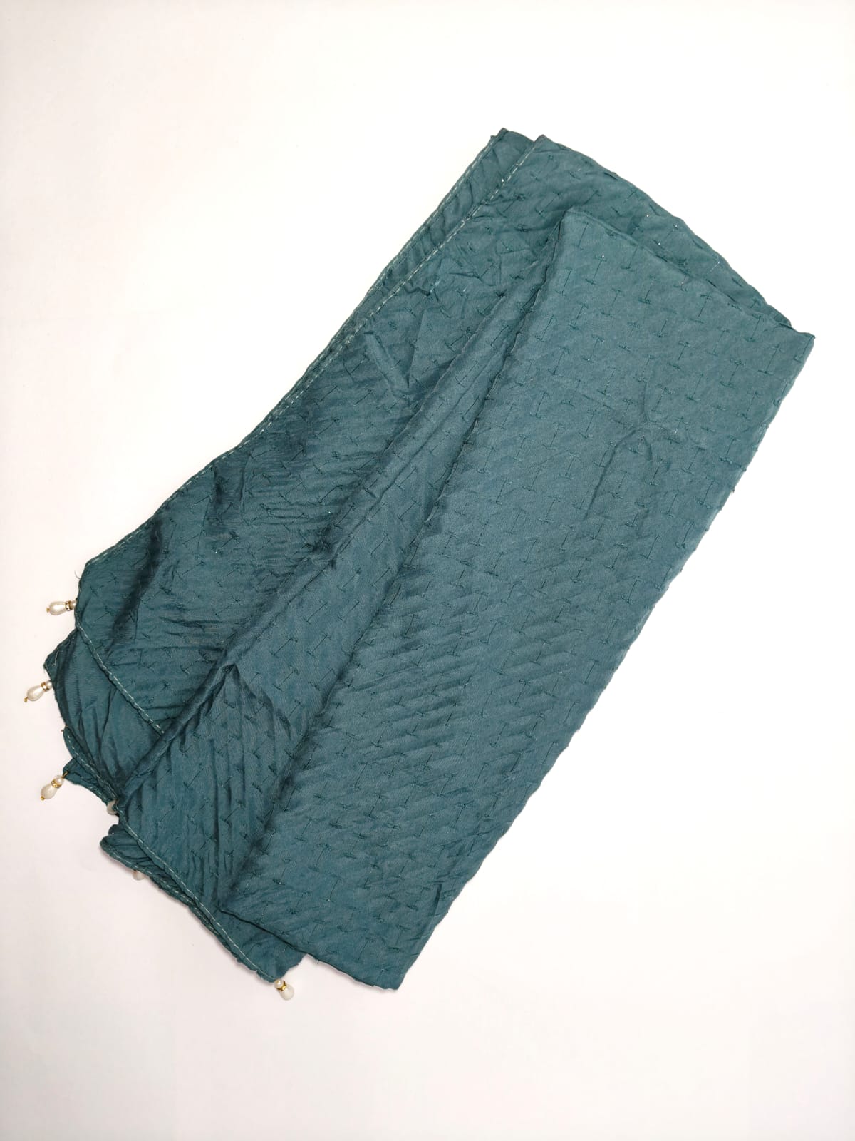 Emerald green textured hijab - hijabshop.in 2