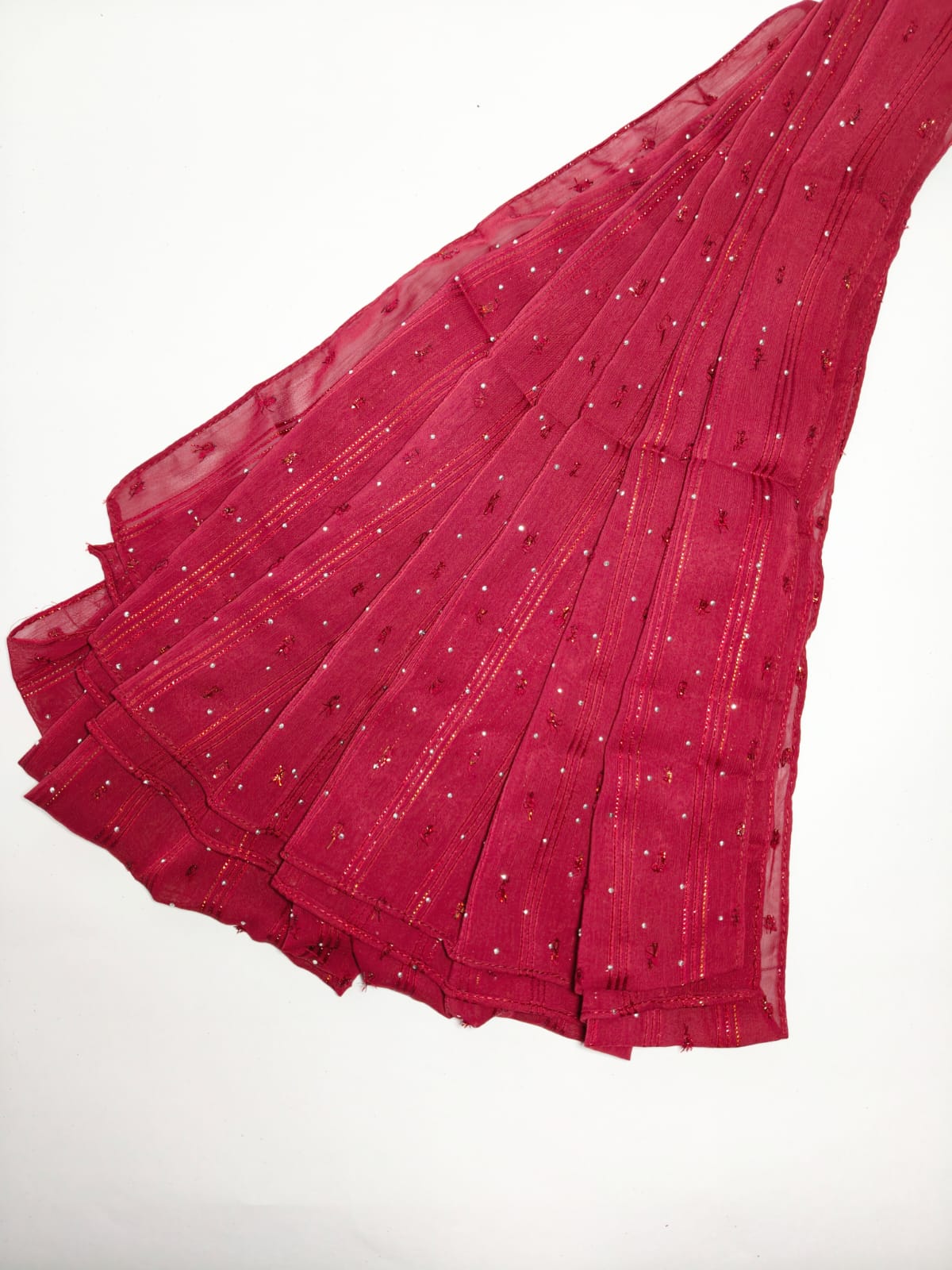 Maroon mini stone hijab - hijabshop.in