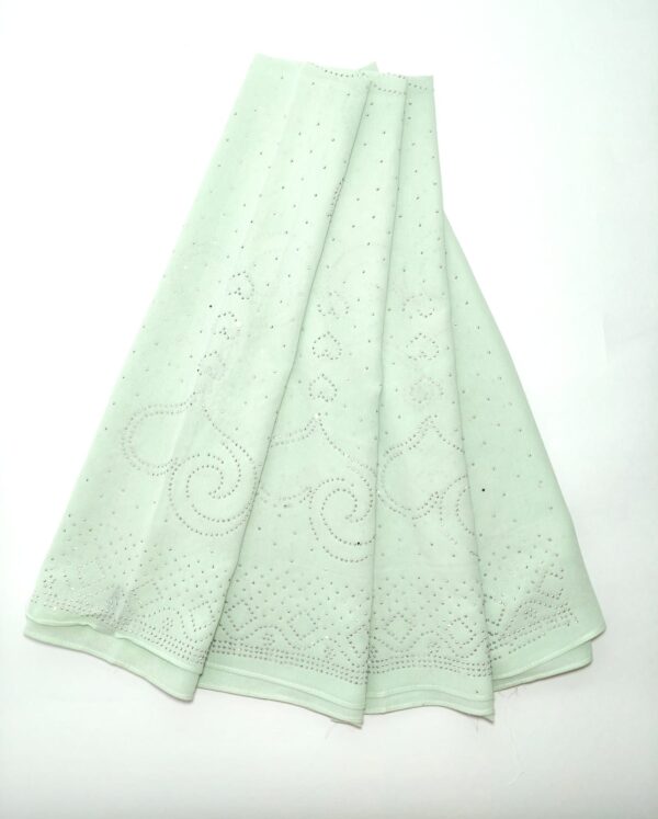 Mint green with silver rhinestone hijab - hijabshop.in