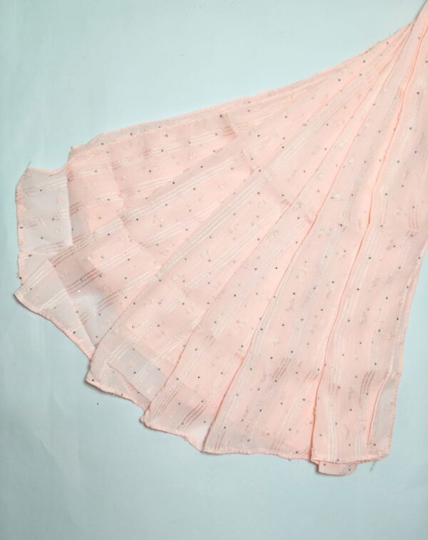 Peach Ministone Crinkled Hijab - hijabshop.in