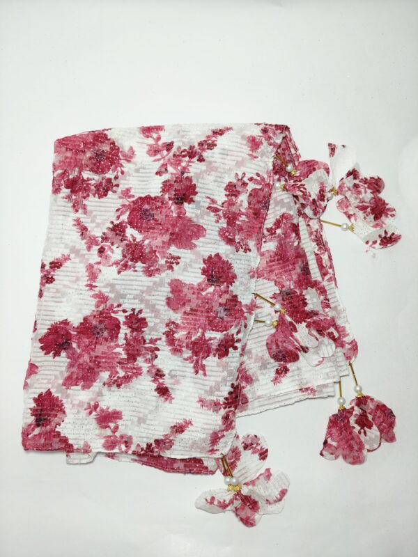 Red floral pattern hijab - hijabshop.in - 2