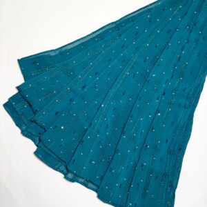 Teal green ministone crinkled hijab - hijabshop.in