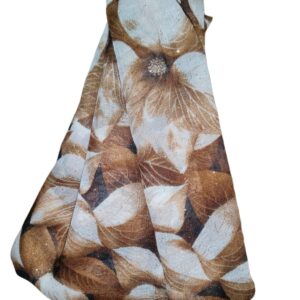 Warm Brown Floral Cotton Hijab - hijabshop.in