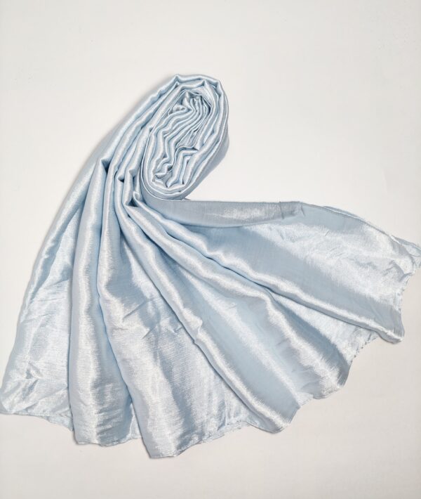 light blue satin hijab for women – elegant and breathable