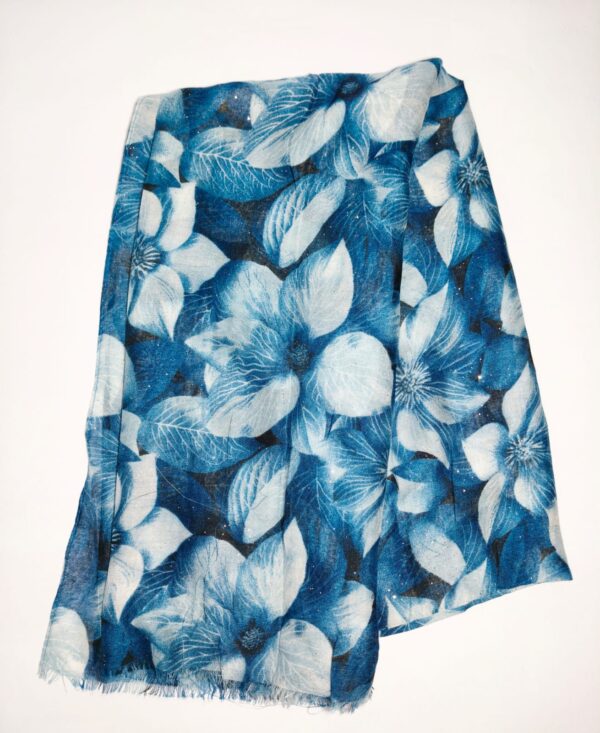 Blue floral Bloom hijab- hijabshop.in - 2