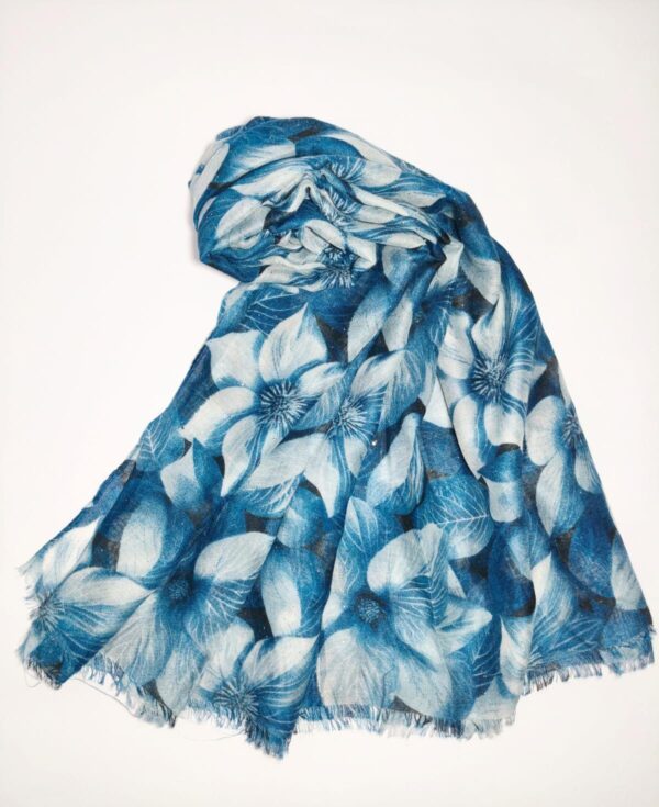 Blue floral Bloom hijab- hijabshop.in
