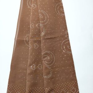 chocolate brown with silver rhinestone hijab - hijabshop.in