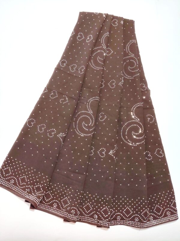 dark chocolate brown with silver rhinestone hijab - hijabshop.in