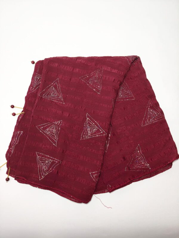 deep maroon crinkled hijab- hijabshop.in