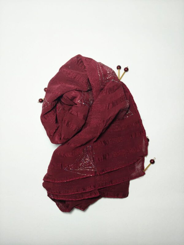 deep maroon crinkled hijab- hijabshop.in 2