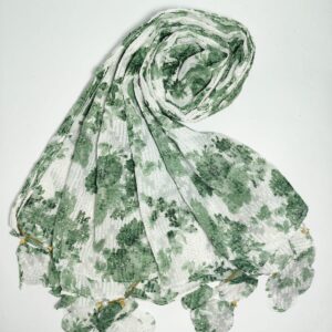green floral pattern hijab - hijabshop.in