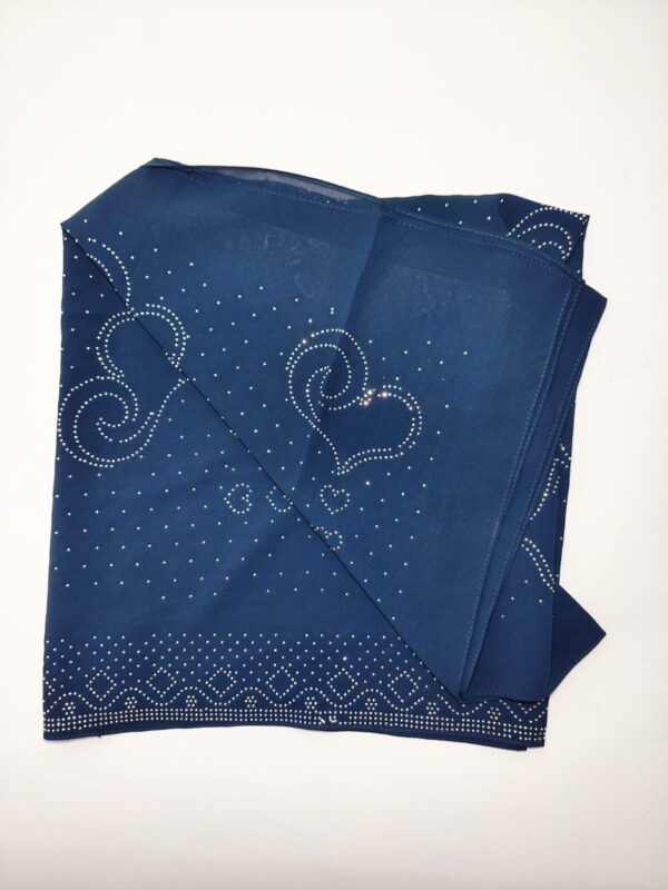 navy blue with silver rhinestone hijab - hijabshop.in 2