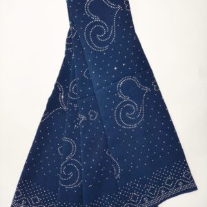 navy blue with silver rhinestone hijab - hijabshop.in