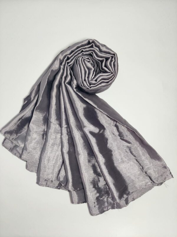 silver grey satin hijab - hijabshop.in
