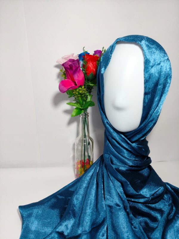 Silver Grey Satin Hijab – Luxurious & Lightweight | Hijabshop.in - Image 3